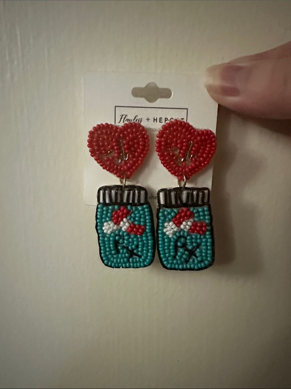 Occupation Beaded Earrings RX Bottle